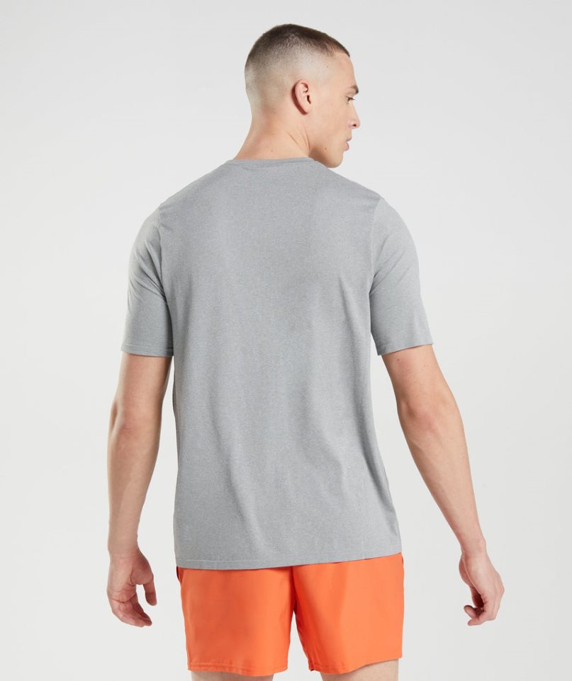 Men's Gymshark Arrival Seamless T-Shirts Light Grey | NZ 9TBYEA